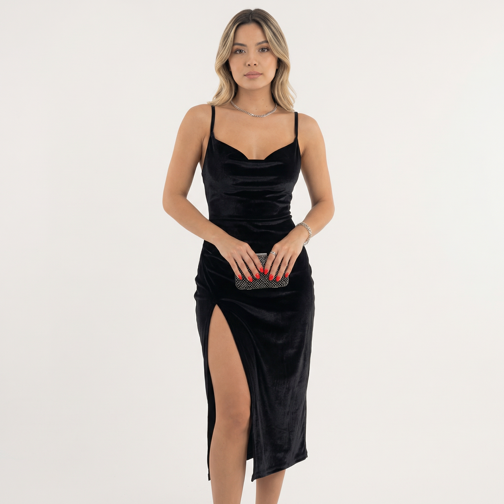 Maxi Sametpidu Kleid