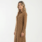 Naiste Midi Camisero Kleit