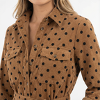 Naiste Midi Camisero Kleit