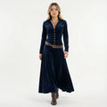 Elegantne Samet Maxi Kleid