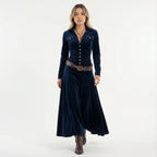 Elegantne Samet Maxi Kleit
