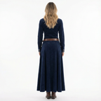 Elegantne Samet Maxi Kleit