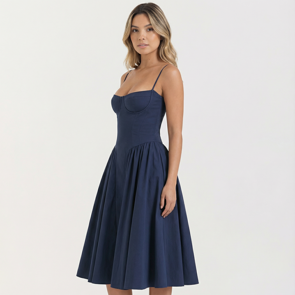 Elegantne Midi Korsett Kleidid Naistele