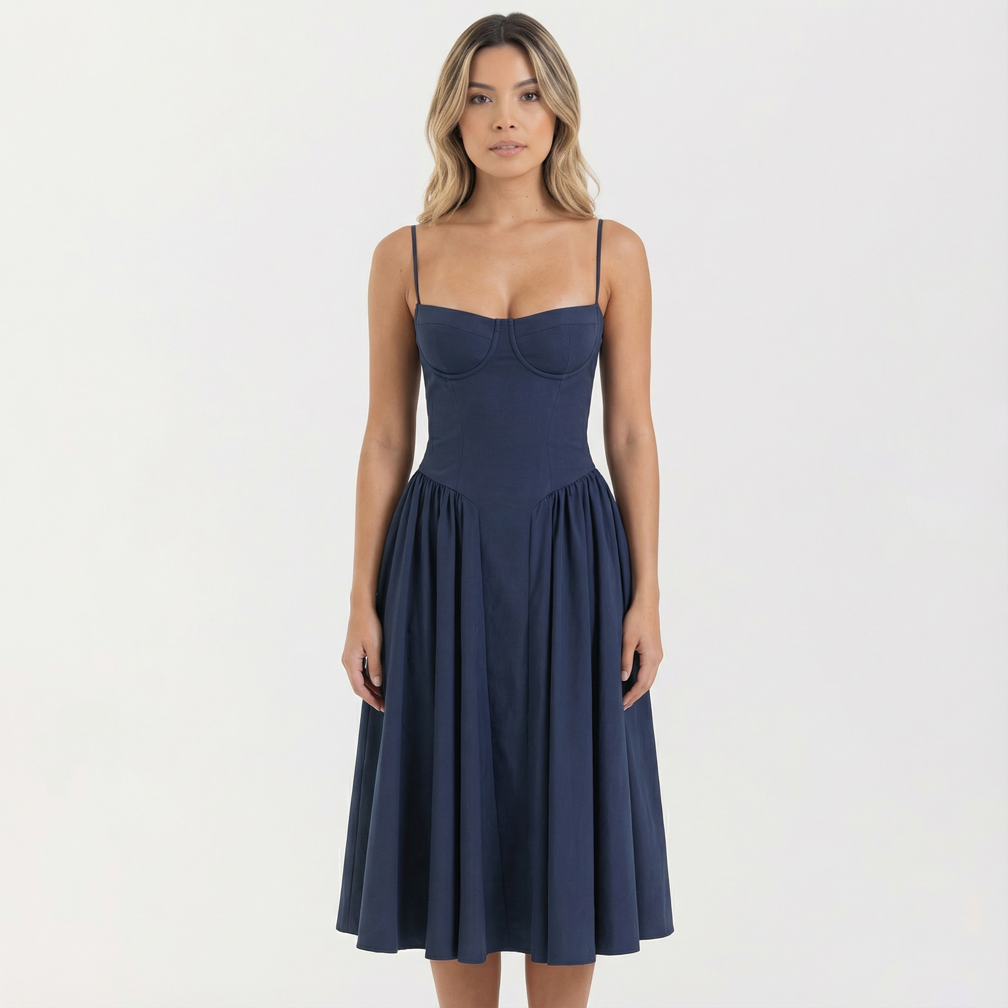 Elegantne Midi Korsett Kleidid Naistele