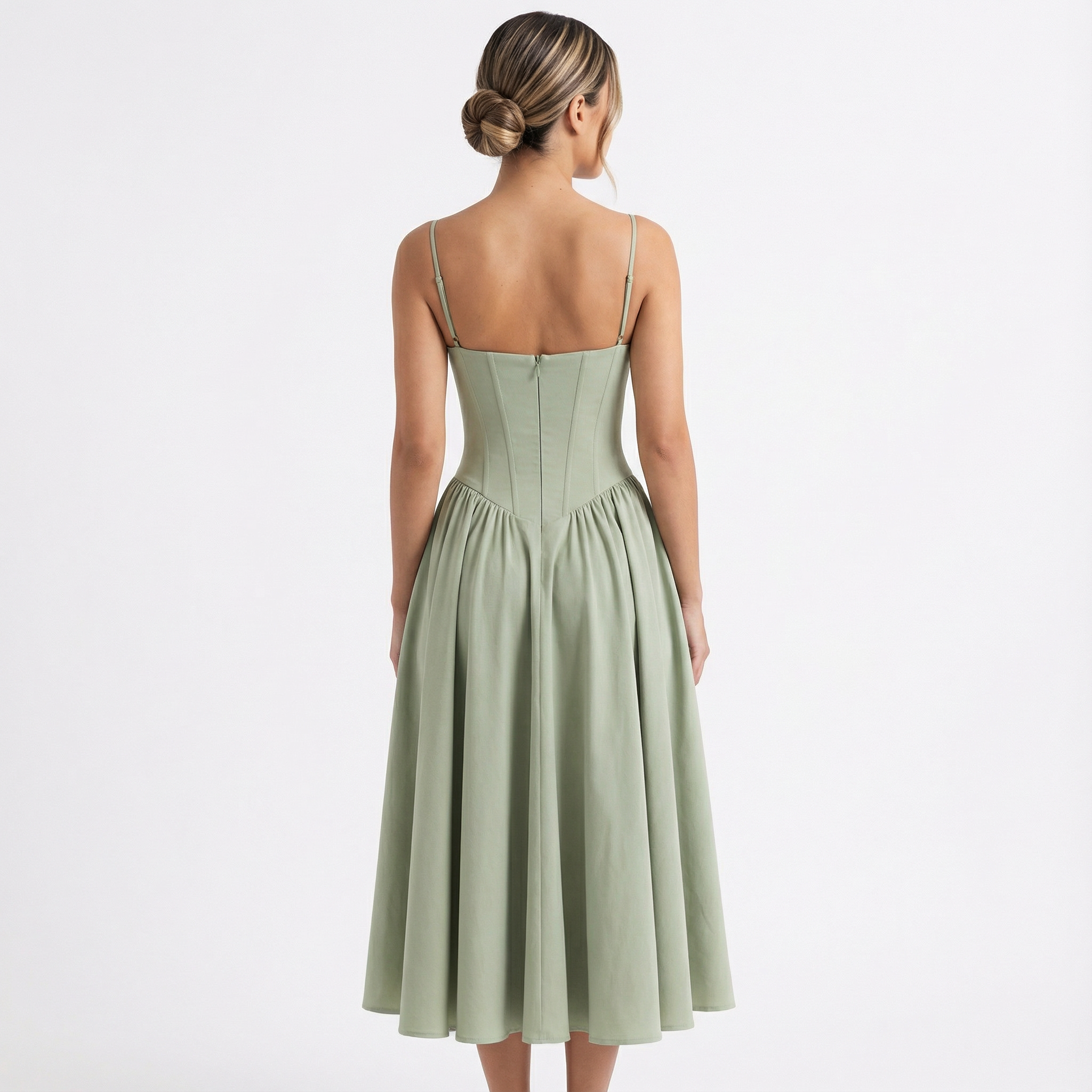 Elegantne Midi Korsett Kleidid Naistele