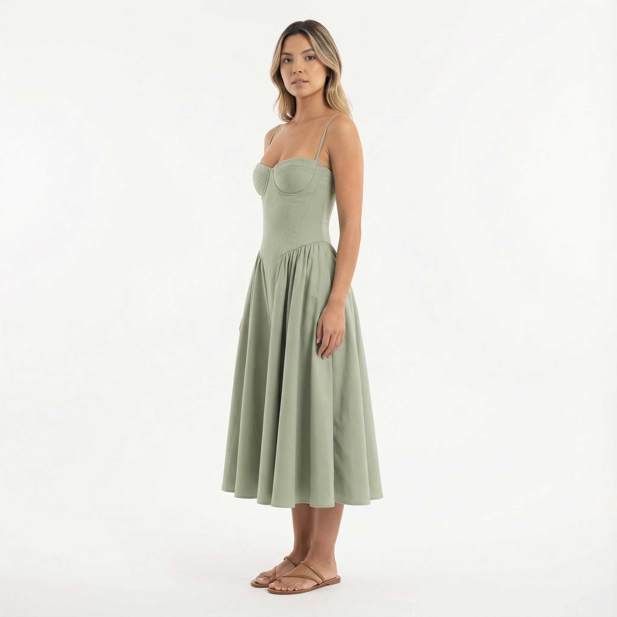 Elegantne Midi Korsett Kleidid Naistele