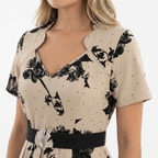 Kleit Midi Lilledega Vöödiga