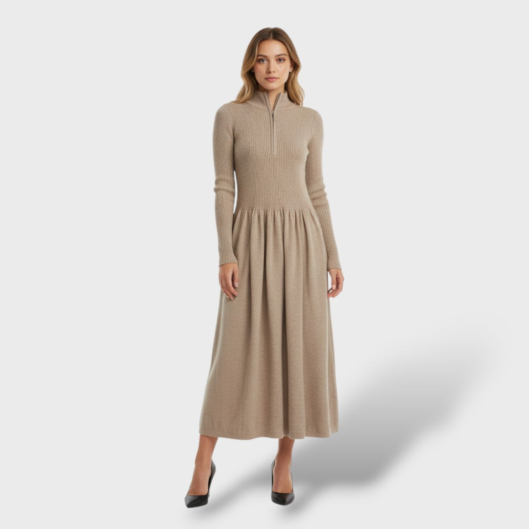 Lana Merino Kõrge Kaelusega Kleid