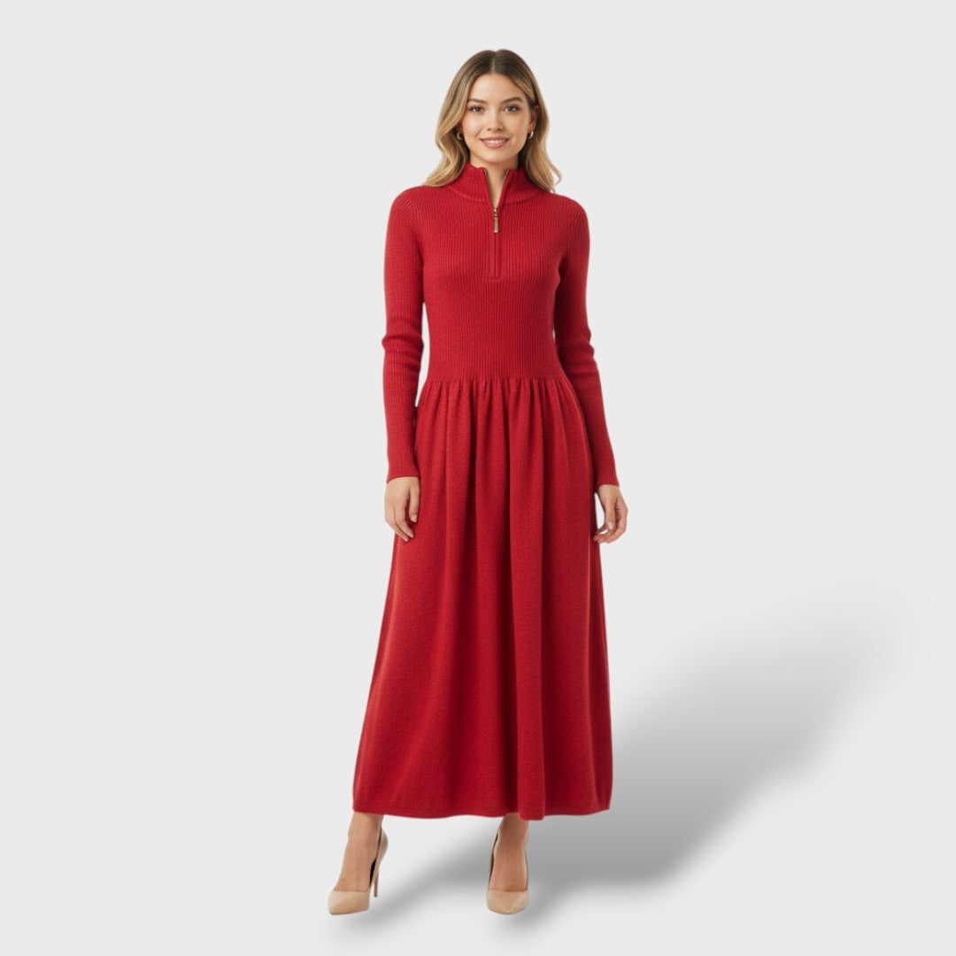Lana Merino Kõrge Kaelusega Kleid