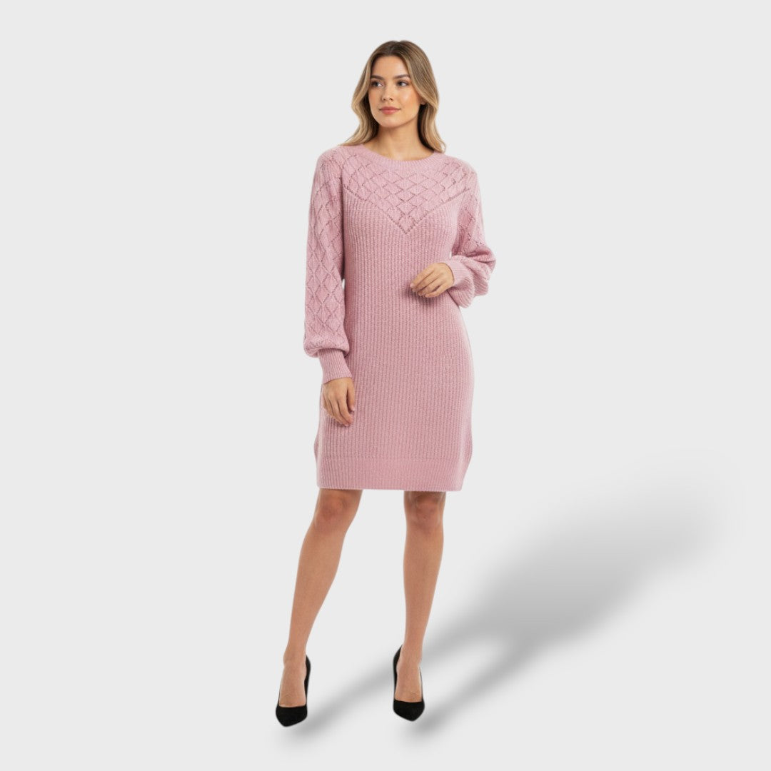 Elegantne Ühe Õla Villane Kleid