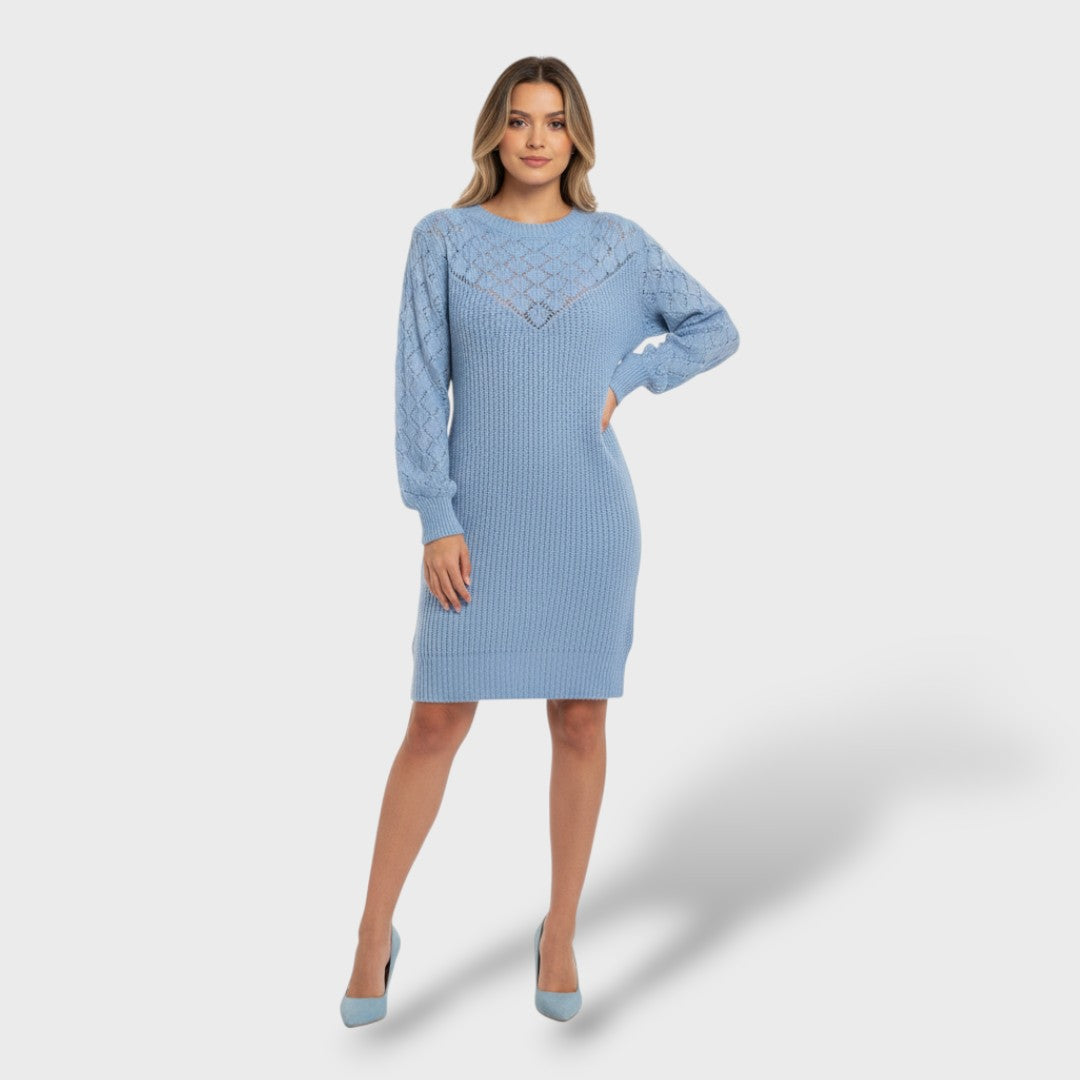 Elegantne Ühe Õla Villane Kleid