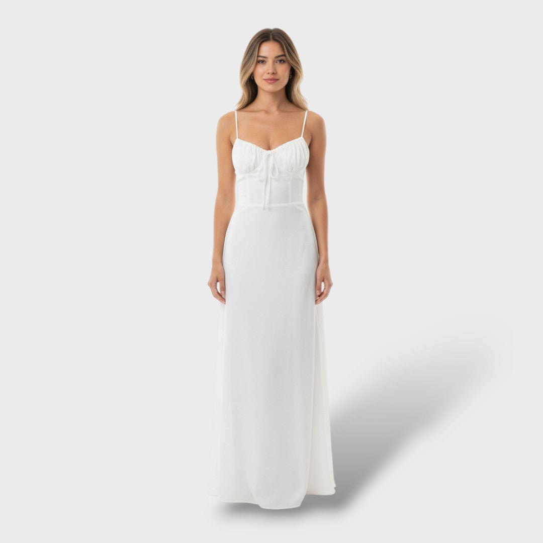 Elegantne Pikad Kleit Naistele Ilma Varrukateta Rikkaliku Bodice'iga