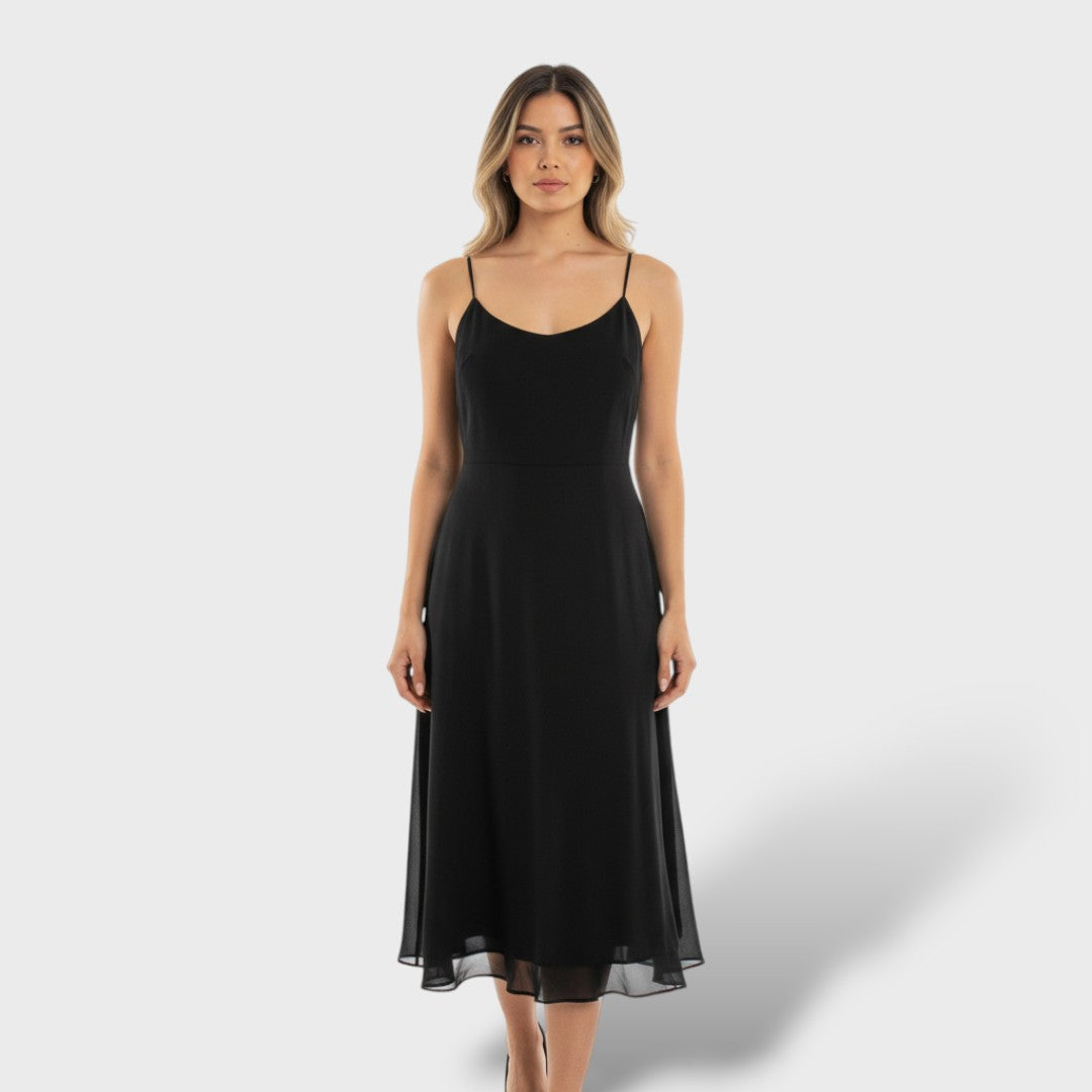 Elegantne Midi Kleidita Ruutkaelusega