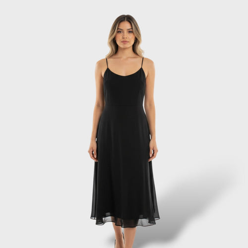 Elegantne Midi Kleidita Ruutkaelusega