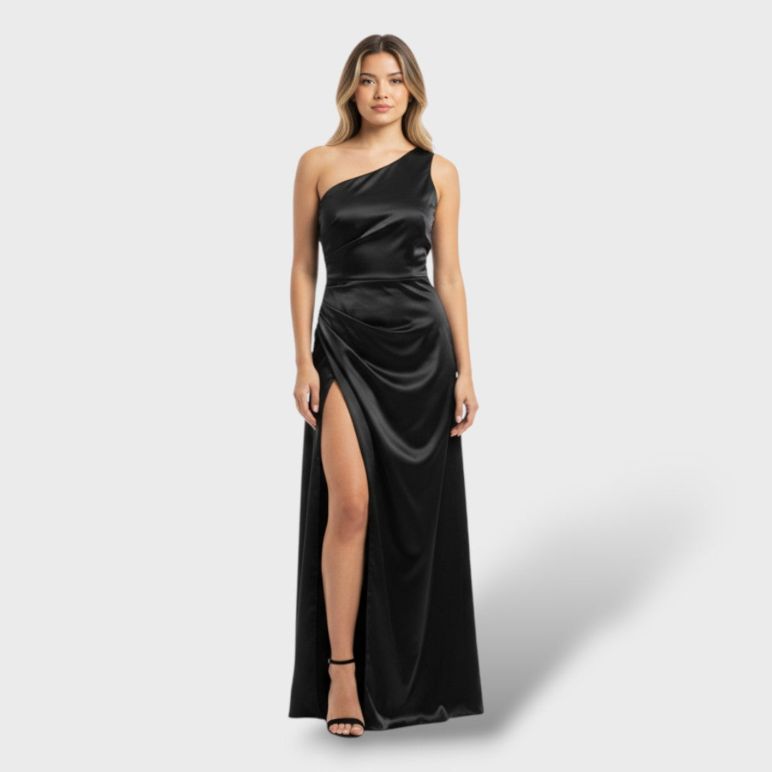 Elegantne satiinist kleit küljeavaga