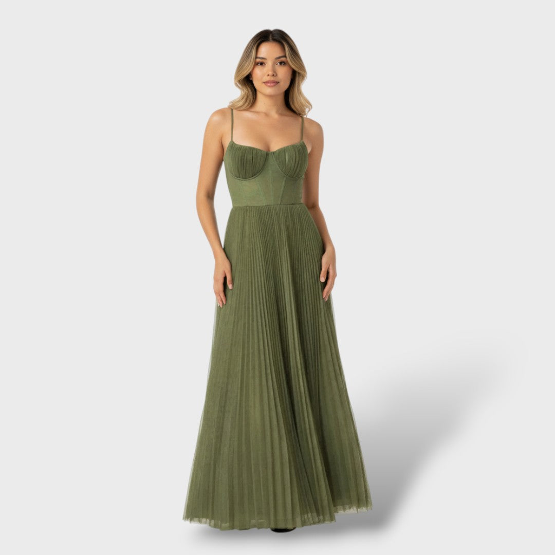 Midi Plisseeritud Kleit Fit & Flare
