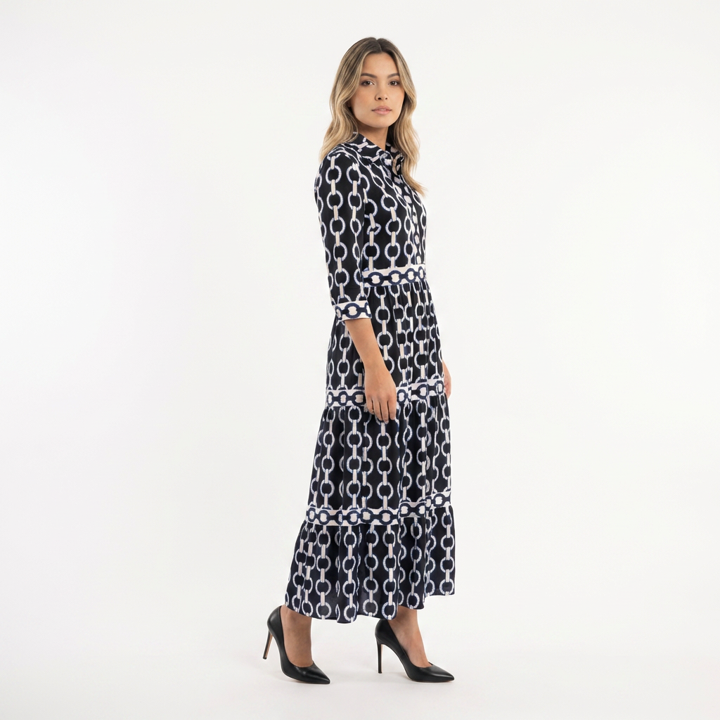 Elegantne pikad mustriga kleit