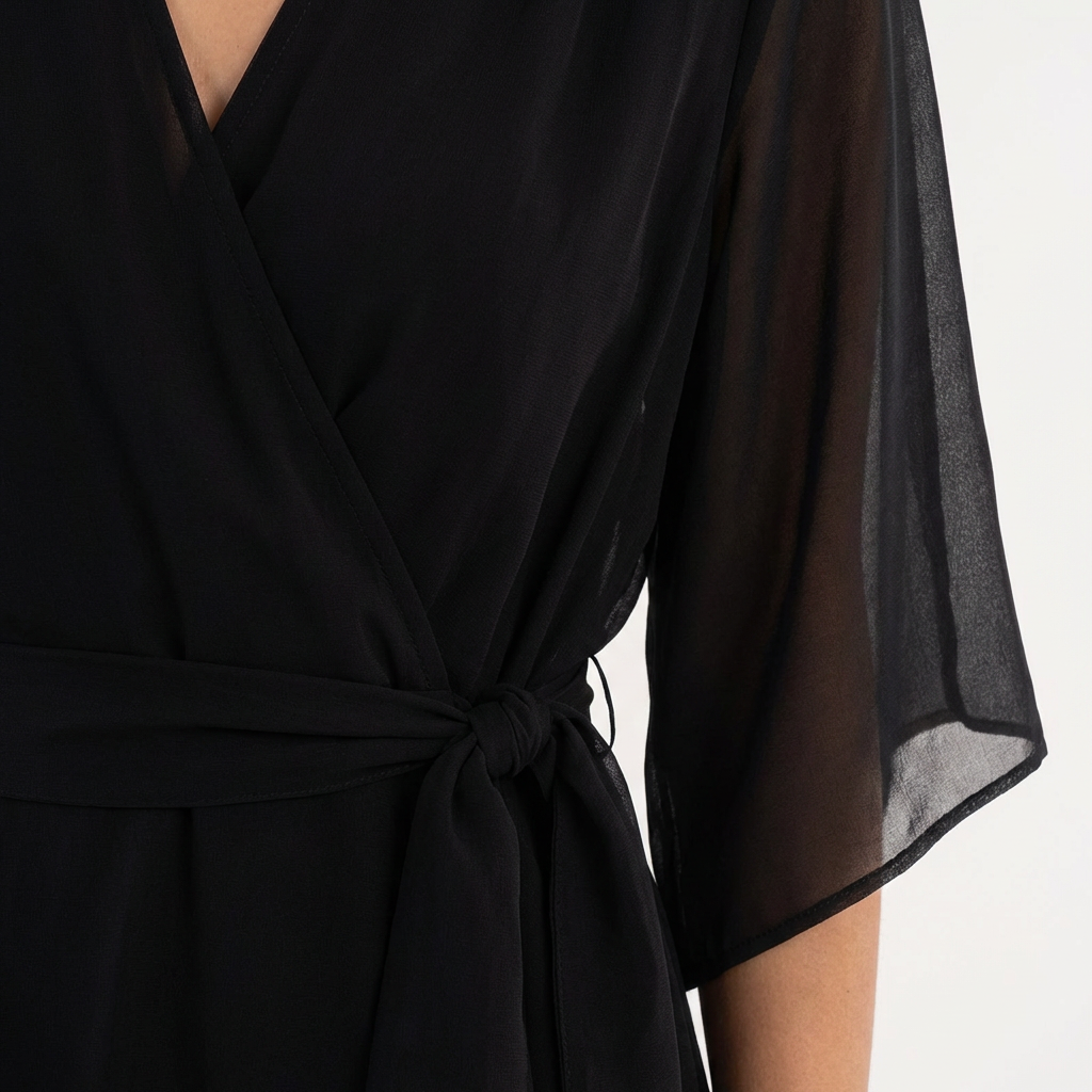 Elegantne midi ristitud kleit naistele