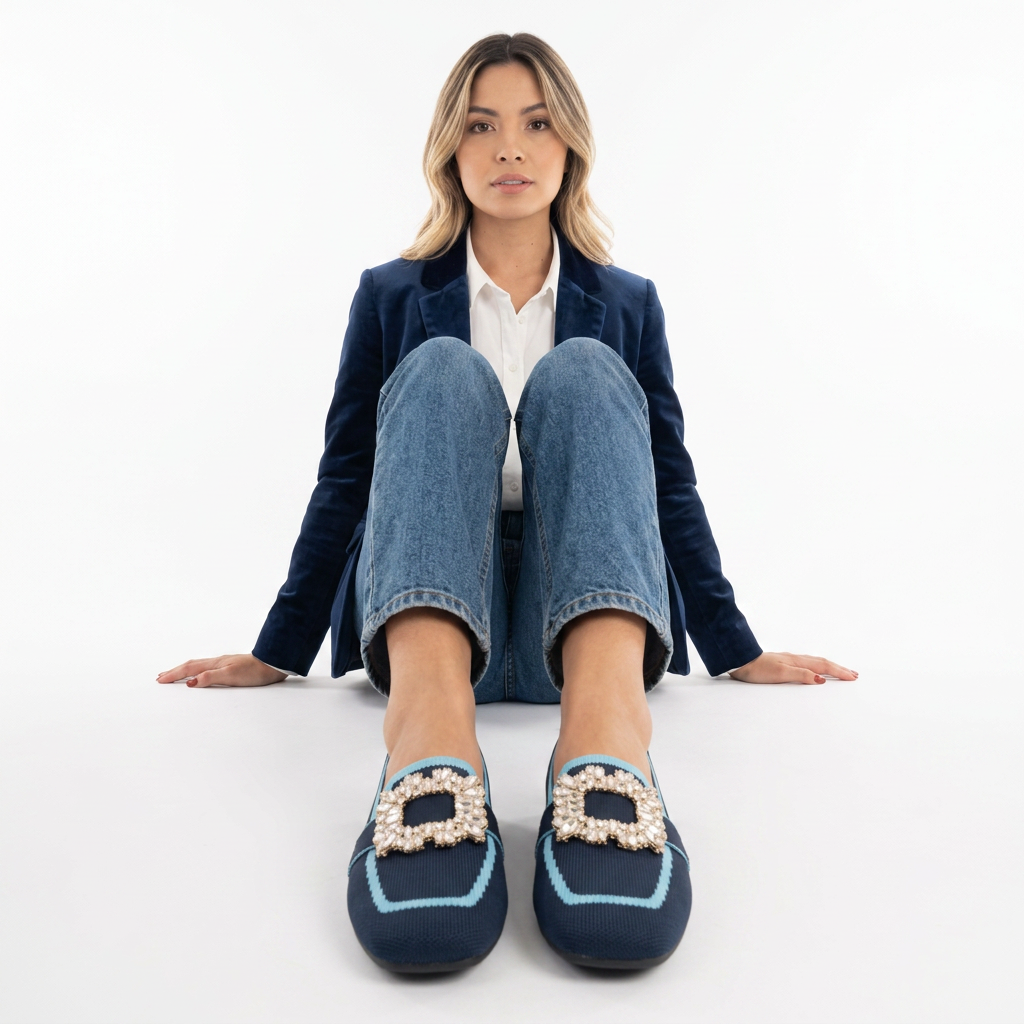 Ortopeedilised Mocasines Mesh Klambri Joyera Strass