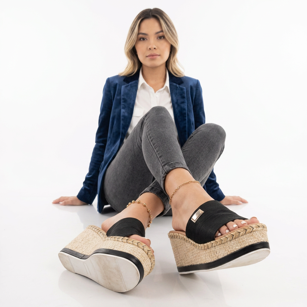 Ortopeedilised Espadrillid Kõrge Kanna Tõukeratas