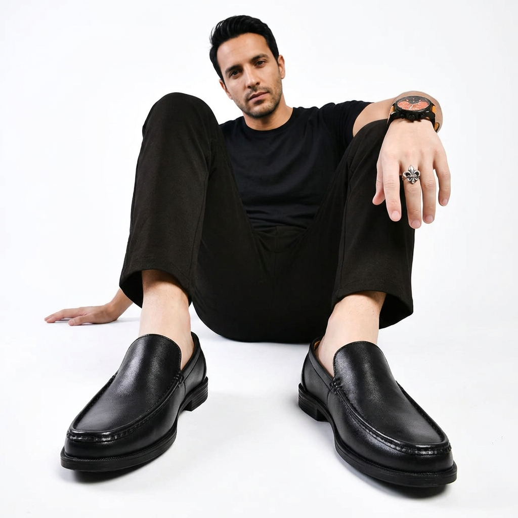 Meeste Nappa Nahast Slip-On Mokasiinid
