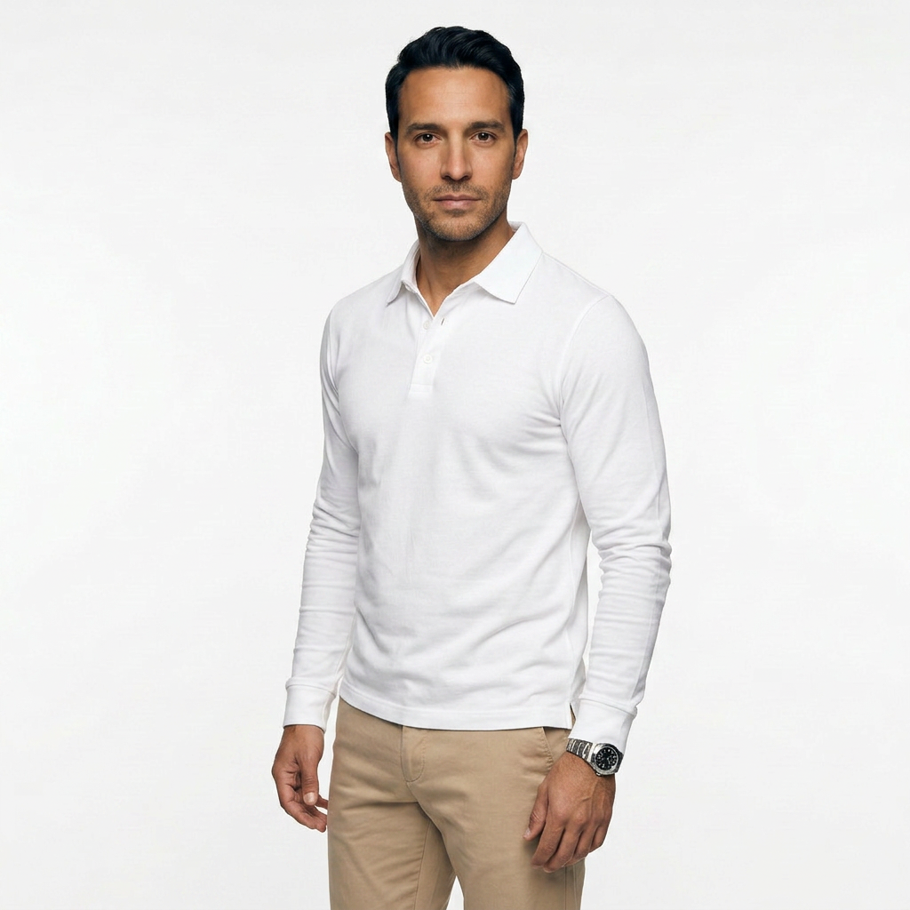 Klassikaline Slim Fit Pikakäised Polo Meestele