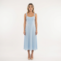 Romantiline Organza Lõhikuga Midi Kleid