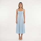 Romantiline Organza Lõhikuga Midi Kleid