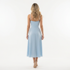 Romantiline Organza Lõhikuga Midi Kleid