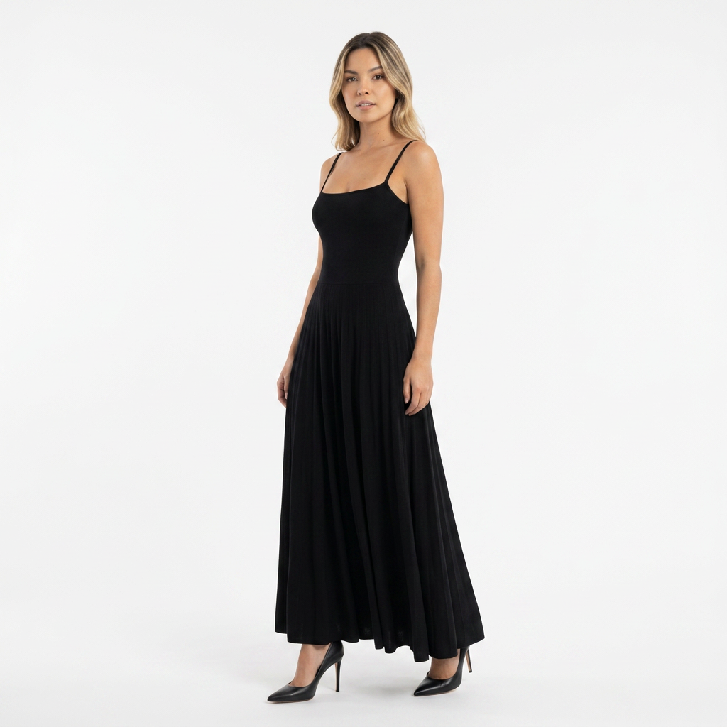 Romantiline Organza Lõhikuga Midi Kleid