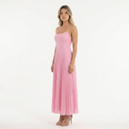 Romantiline Organza Lõhikuga Midi Kleid