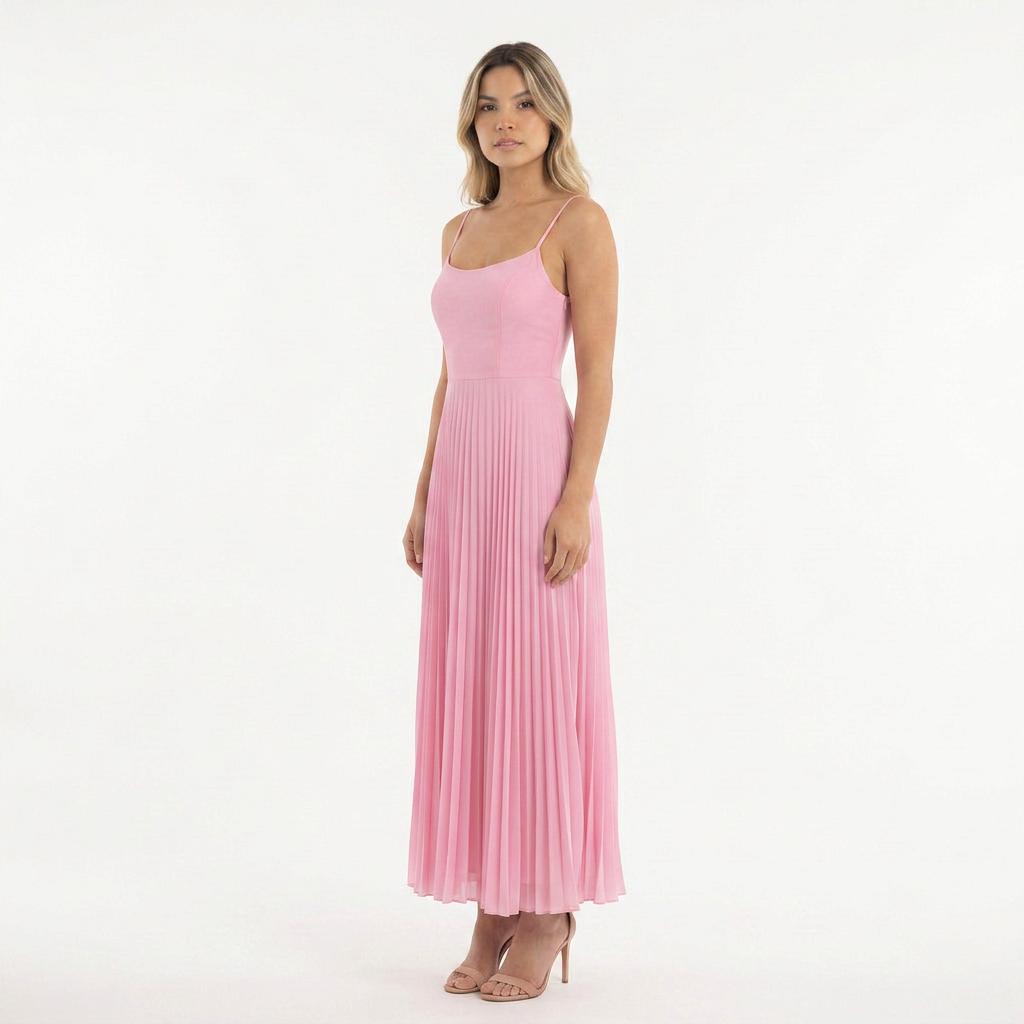 Romantiline Organza Lõhikuga Midi Kleid