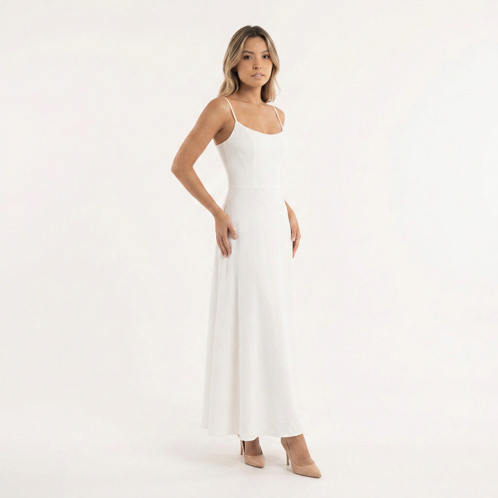 Romantiline Organza Lõhikuga Midi Kleid