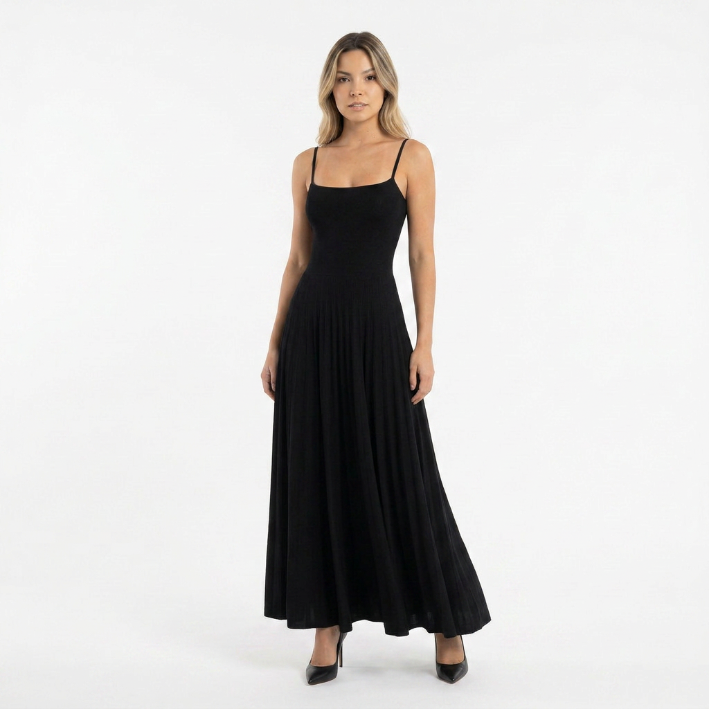Romantiline Organza Lõhikuga Midi Kleid