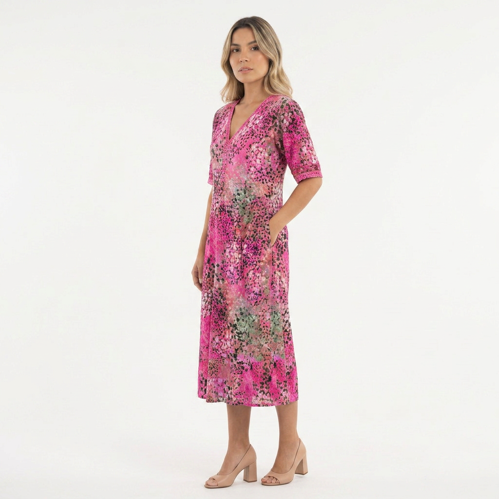 Vibrantne Midi Kleid