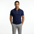 Polo Meestele Tõmblukuga Slim Fit Hingav
