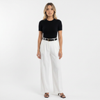 Pantalón Palazzo Sastre Pinzas Tiro Alto Mujer