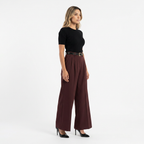 Pantalón Palazzo Sastre Pinzas Tiro Alto Mujer