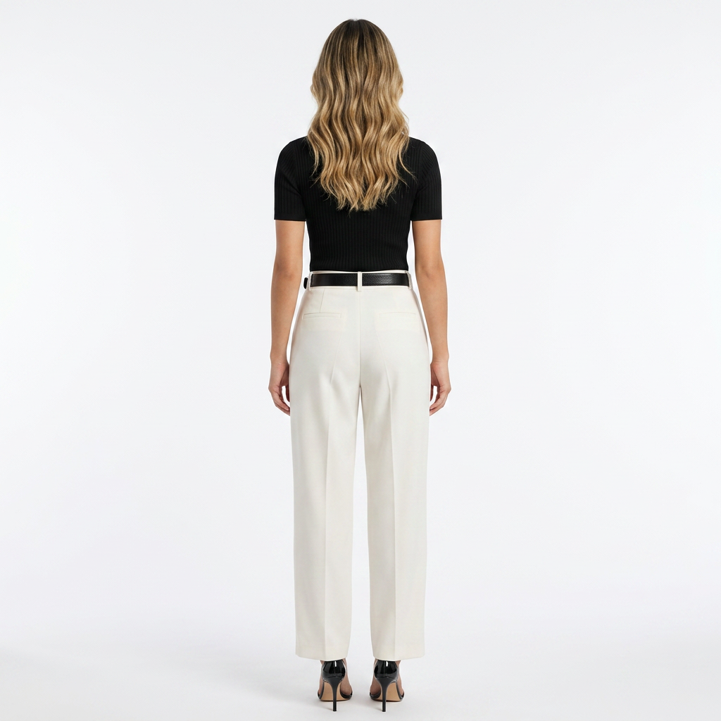 Pantalón Palazzo Sastre Pinzas Tiro Alto Mujer