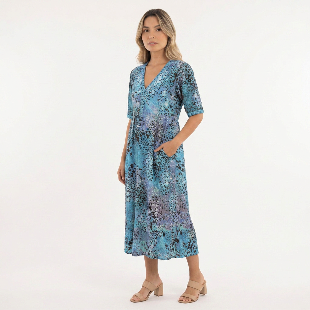 Vibrantne Midi Kleid
