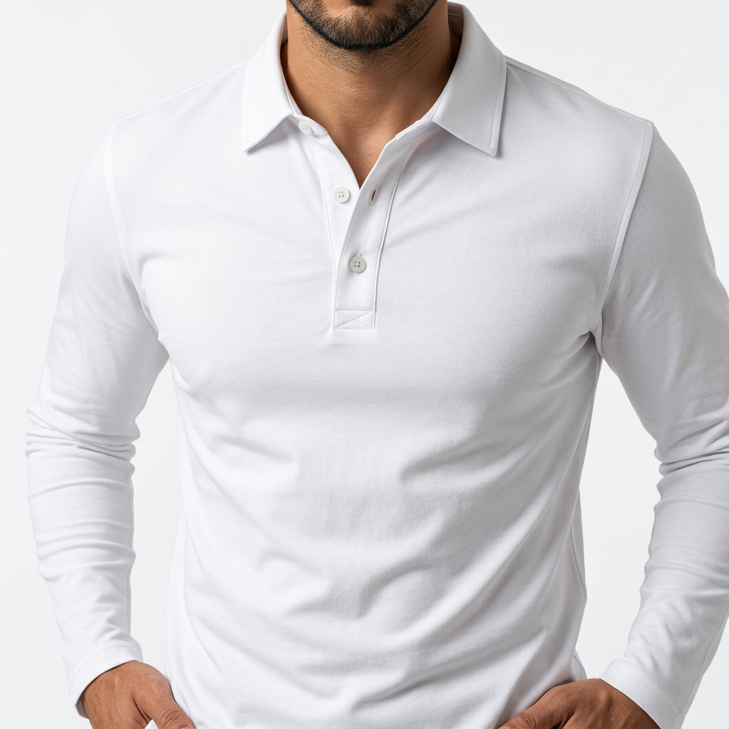 Klassikaline Slim Fit Pikakäised Polo Meestele