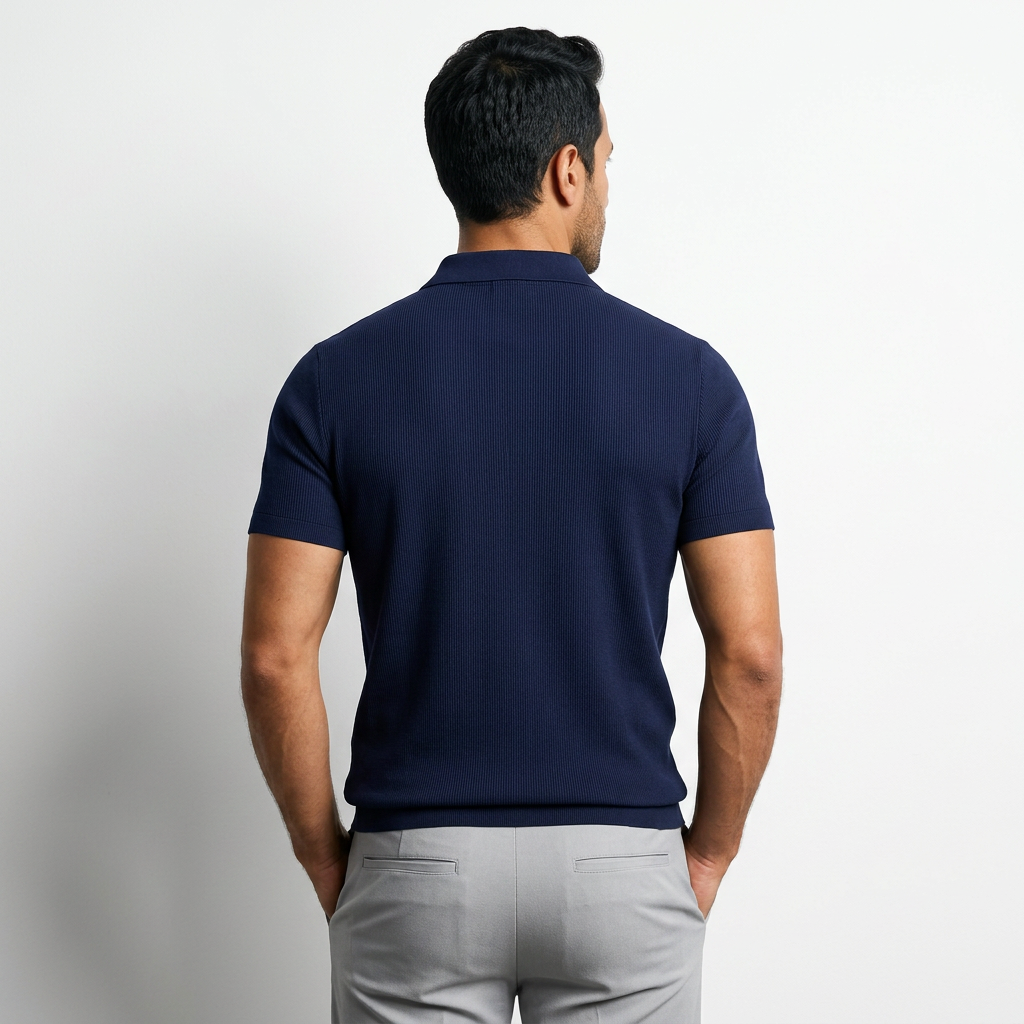 Polo Meestele Tõmblukuga Slim Fit Hingav