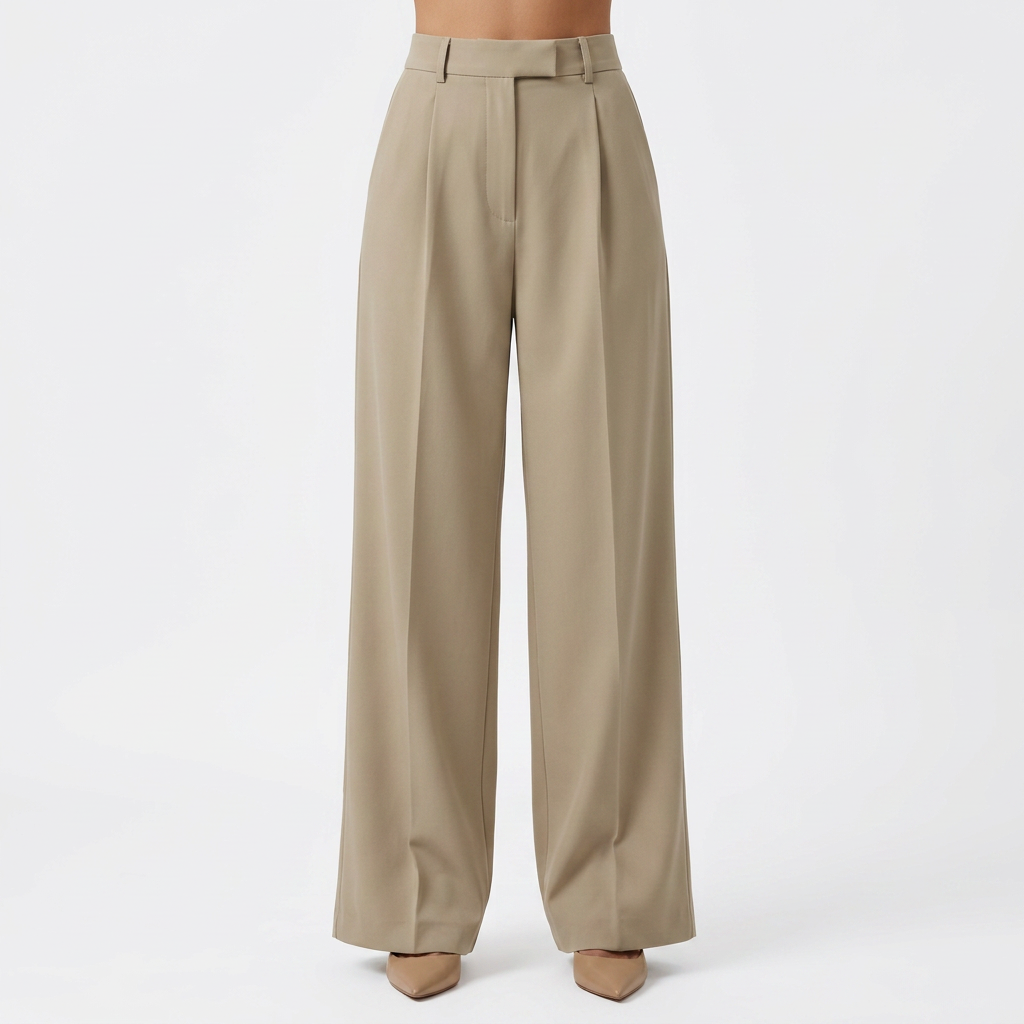 Pantalón Palazzo Sastre Pinzas Tiro Alto Mujer