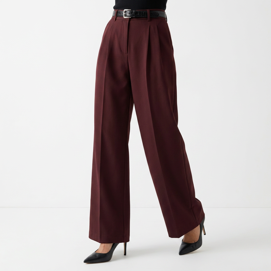 Pantalón Palazzo Sastre Pinzas Tiro Alto Mujer