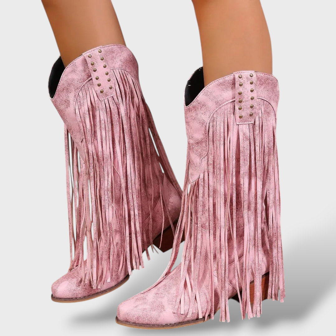Naiste Vintage Cowboy Saapad Fringed