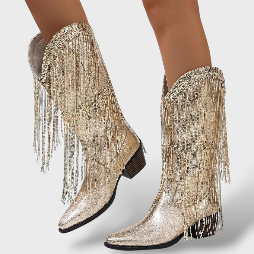 Naiste Vintage Cowboy Saapad Fringed