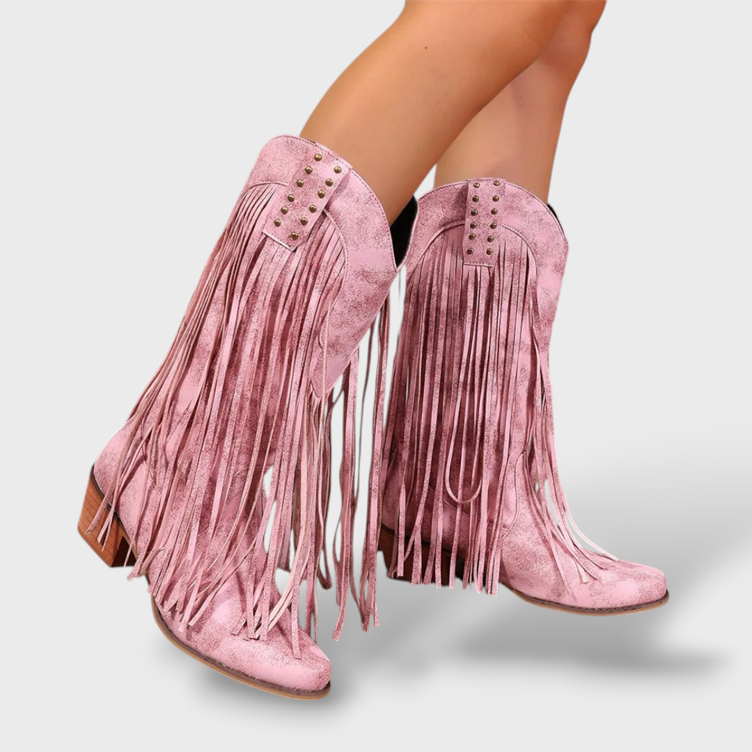 Naiste Vintage Cowboy Saapad Fringed