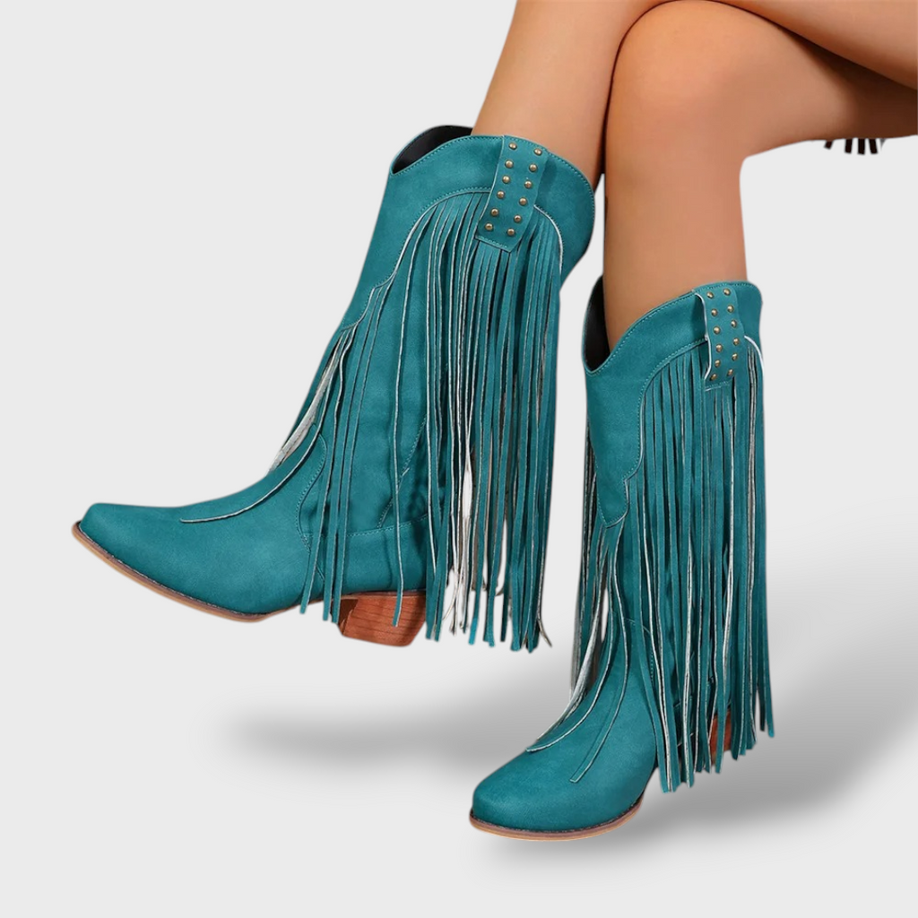 Naiste Vintage Cowboy Saapad Fringed