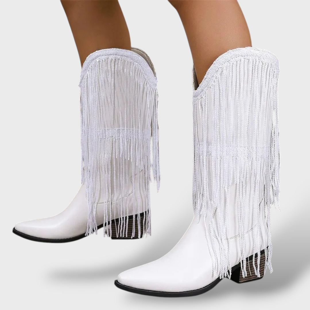 Naiste Vintage Cowboy Saapad Fringed