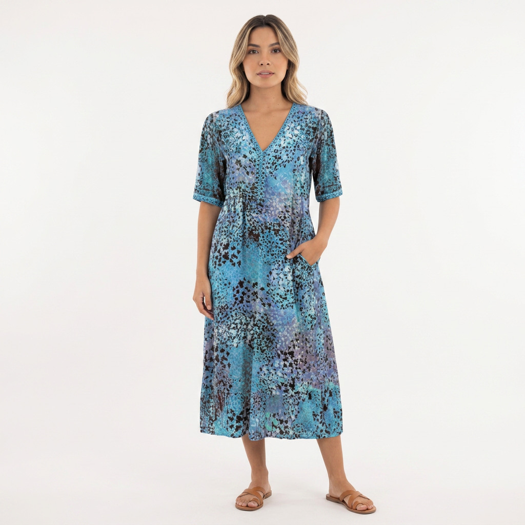 Vibrantne Midi Kleid